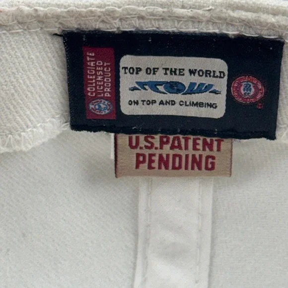 Top of the World Georgia Bulldogs Hat Mens White Red Embroidered Stretch Fit Cap - Picture 4 of 14